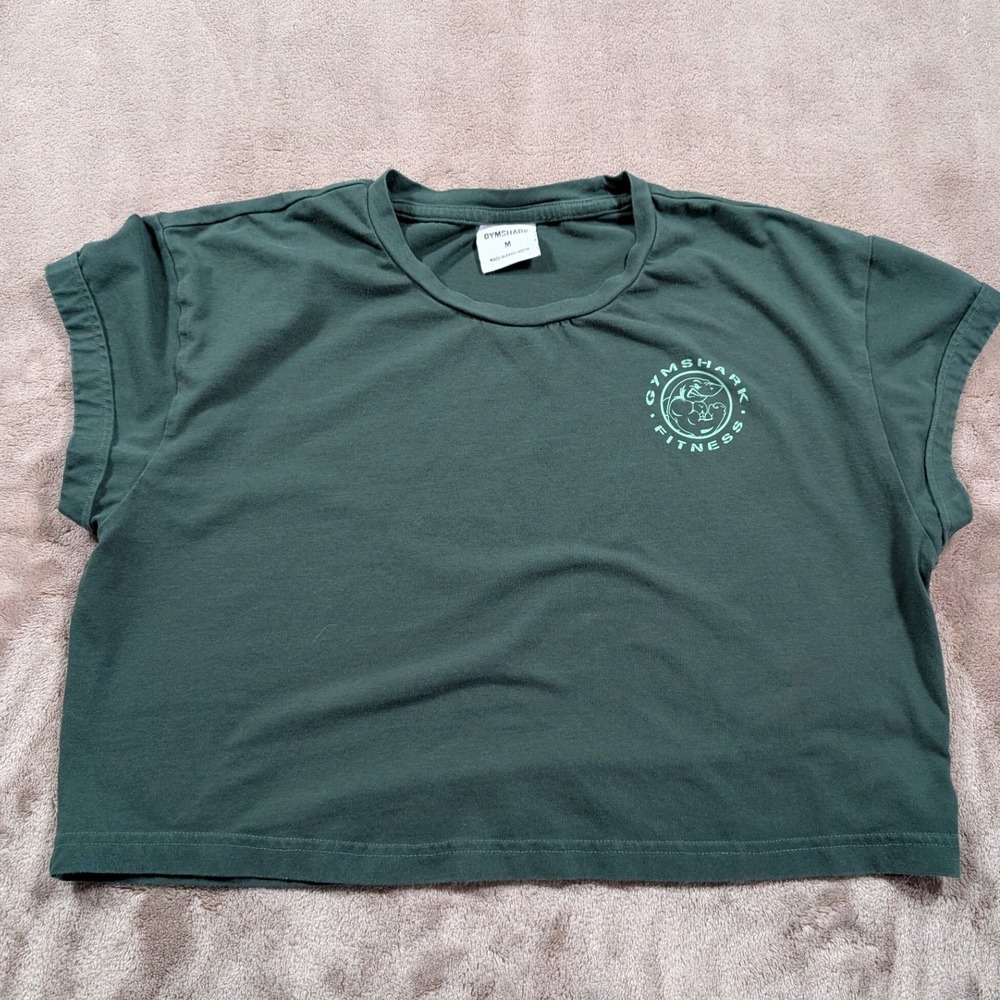 Gymshark Graphic T-Shirt Womens M Green Legacy Fitness Short Sleeve B3A1U